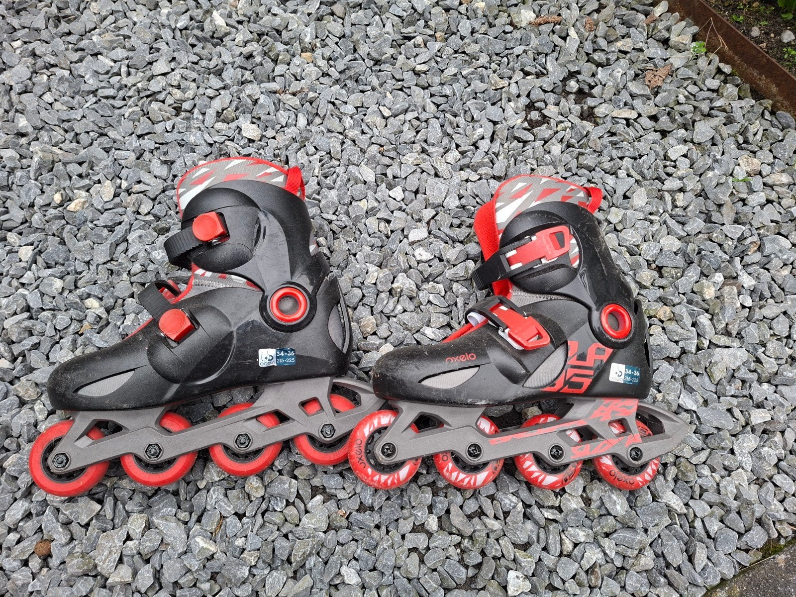 Oxelo rolschaatsen maat 34-36, zwart/rood, Ophalen of Verzenden, Gebruikt, Overige typen, Overige merken
