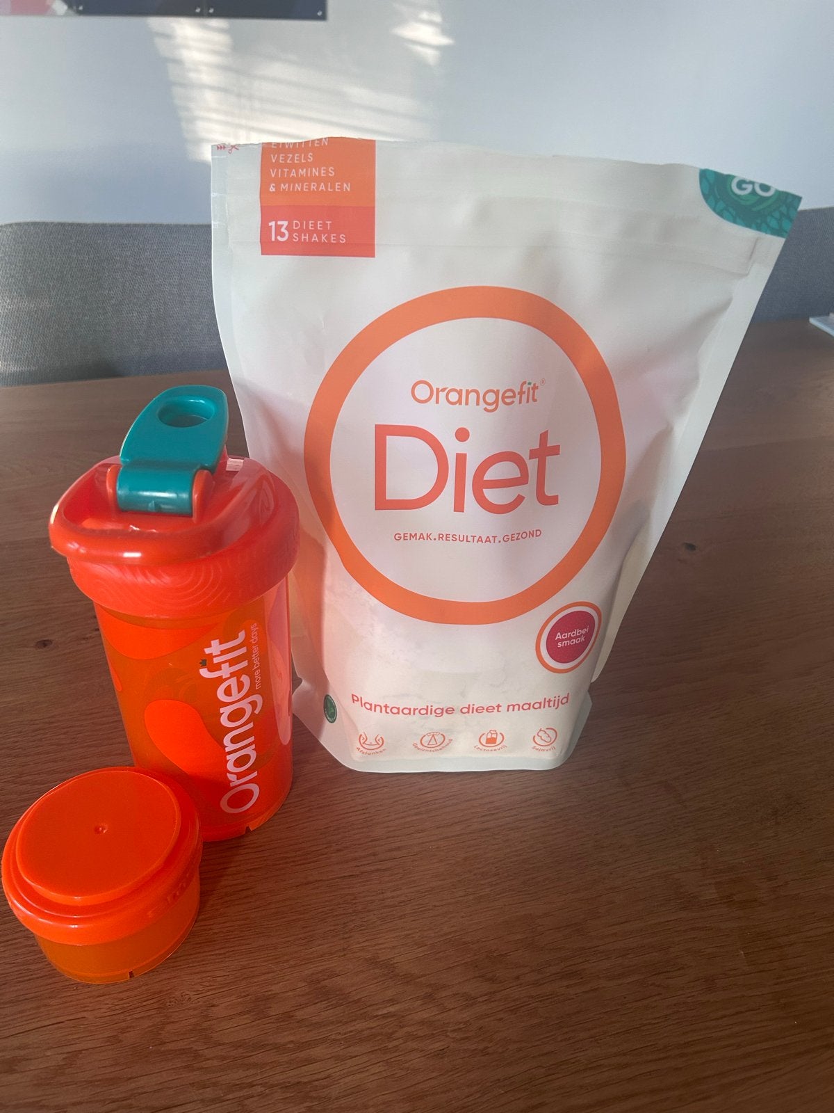 Orangefit Diet Aardbei - Dieetshakes met Shaker, Ophalen of Verzenden, Zo goed als nieuw, Drank
