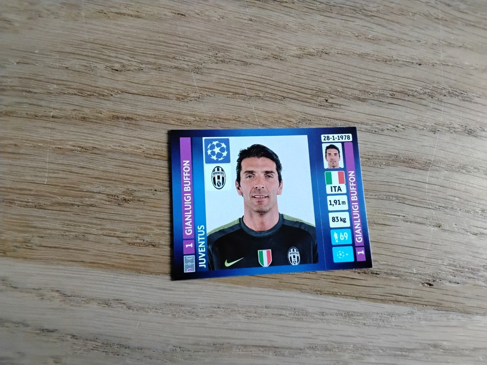 Panini Champions League 2013-2014 Gianluigi Buffon Sticker, Ophalen of Verzenden, Zo goed als nieuw, Buitenlandse clubs, Poster, Plaatje of Sticker