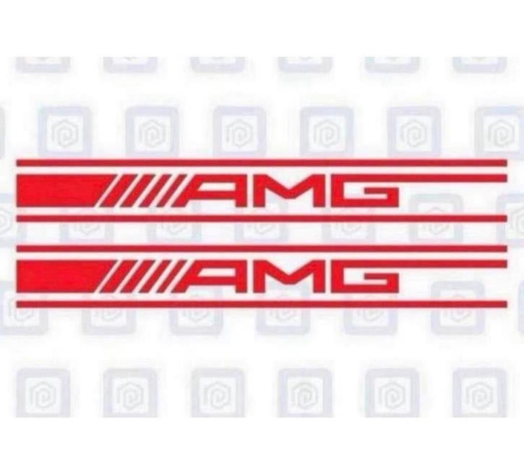 Mercedes A45 SPOILER Stickers AMG Vinyl 2X Sticker Logo ROOD, Ophalen of Verzenden, H, H, H