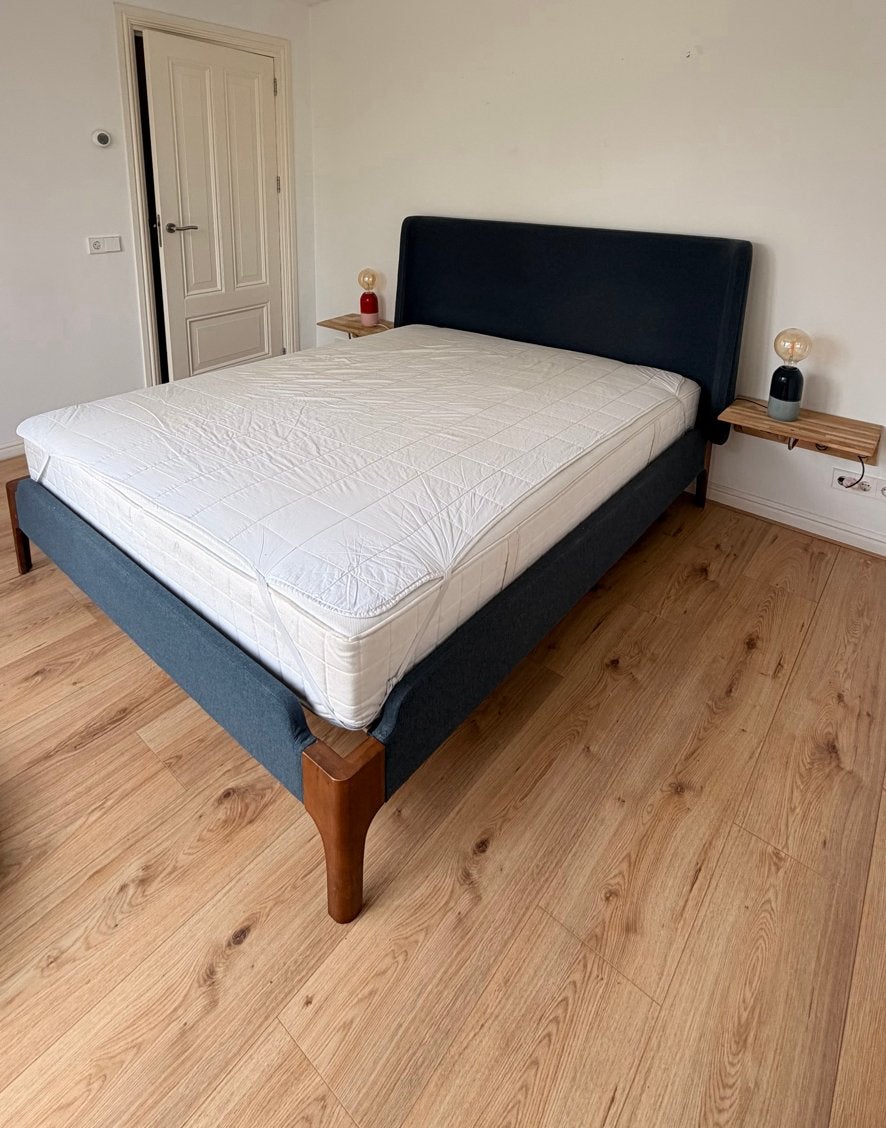 MADE Roscoe Tweepersoonsbed - Aegean Blue, Huis en Inrichting, Ophalen, Tweepersoons, Zo goed als nieuw, 160 cm