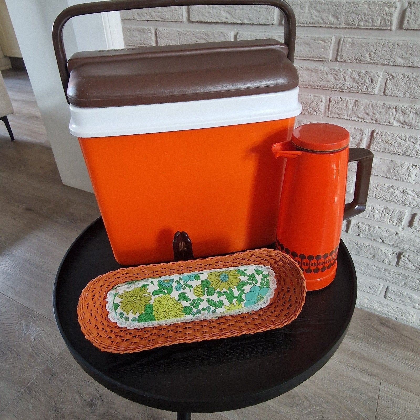 3 Delig Vintage Set - Koelbox, Thermoskan & Schaaltje -., Ophalen of Verzenden