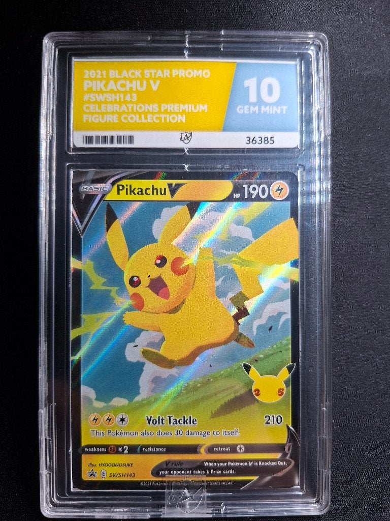 Pikachu V SWSH143 — graded ACE 10 Gem Mint, Verzenden, Nieuw, Foil