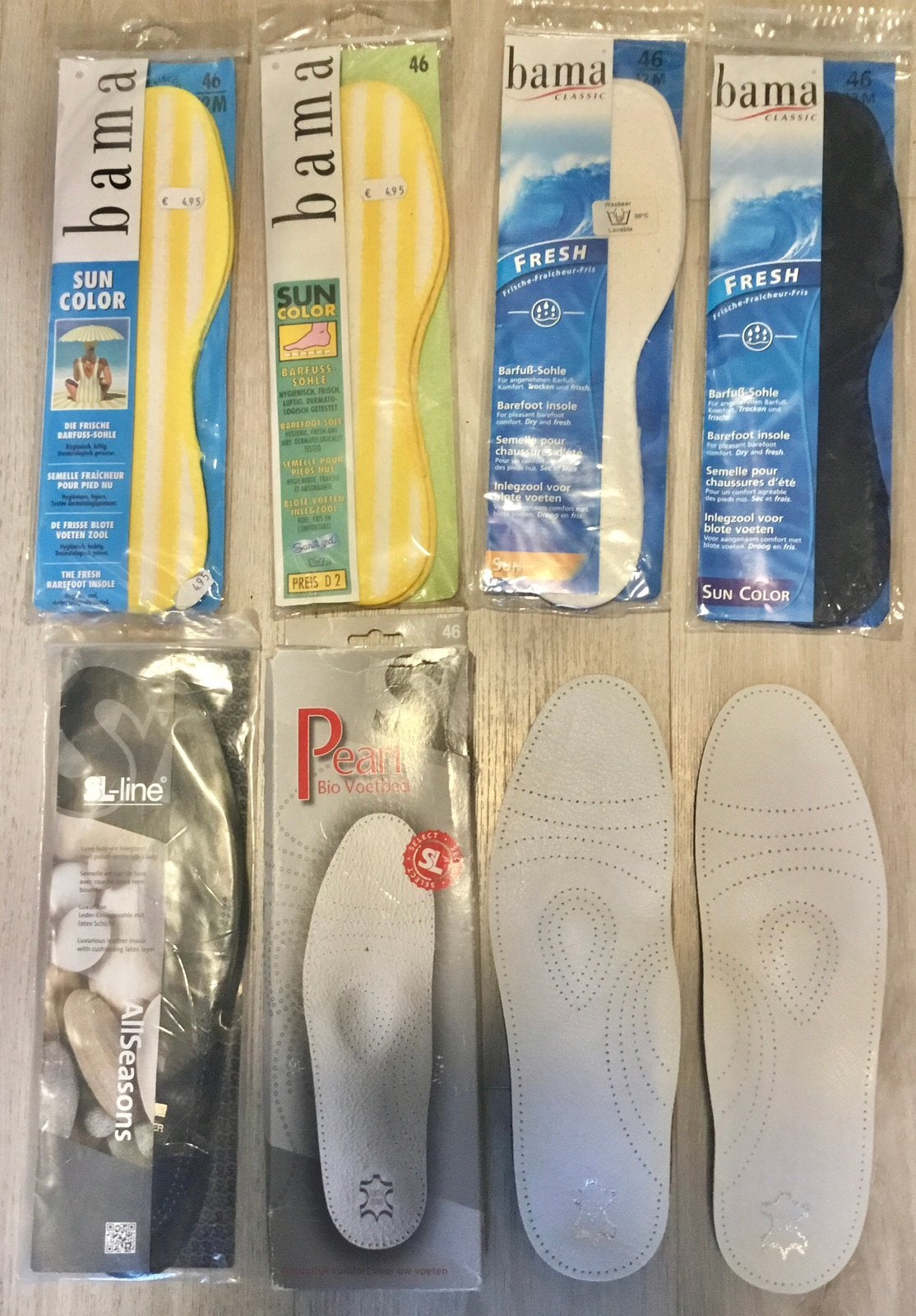 6 PAAR VERSCHILLENDE INLEGZOLEN MAAT 46, Overige kleuren, Overige typen, Nieuw, Ophalen of Verzenden