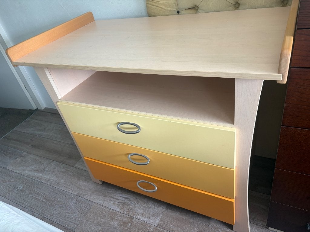 Baby Ledikant en Commode en Plank, Ophalen, Gebruikt, 50 tot 70 cm, 100 cm of meer