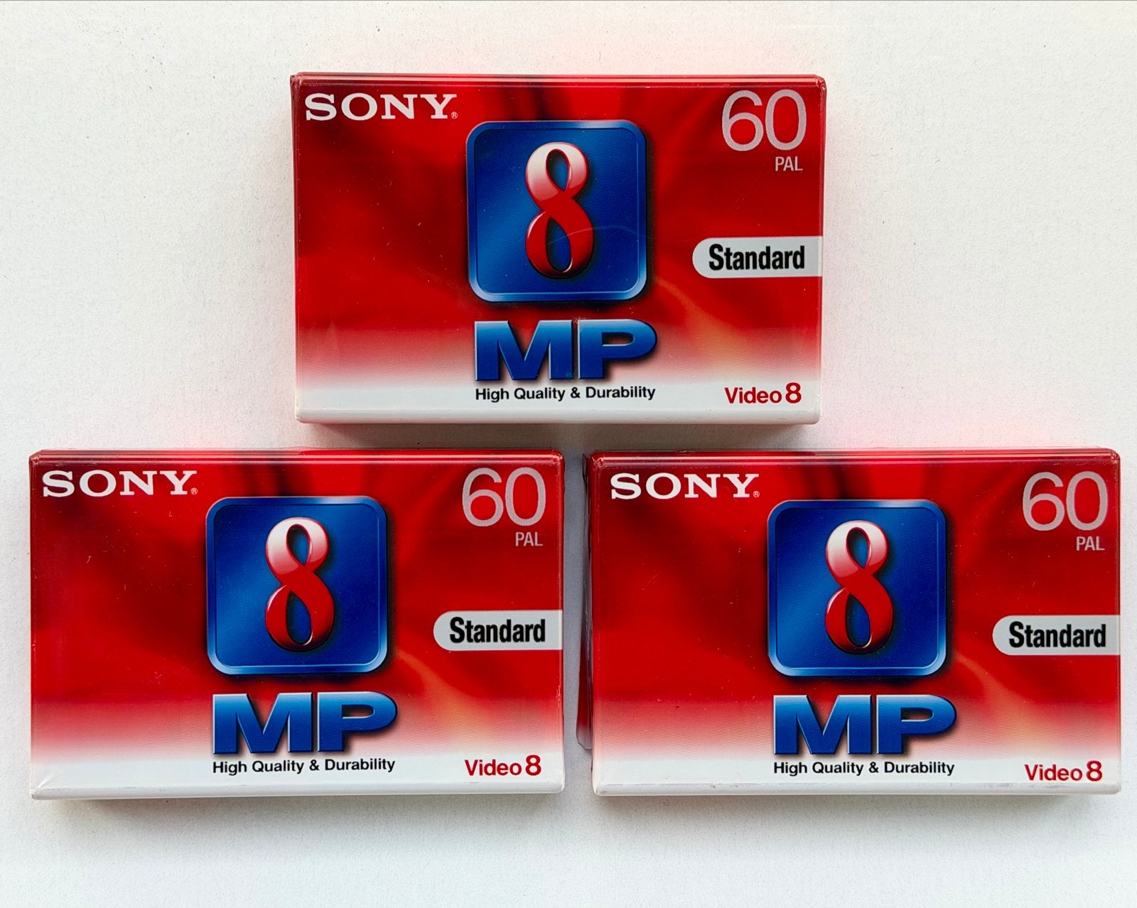 3 Sony 8mm videobanden voor Video8, Hi8, Digital8 camera's, Audio, Tv en Foto, 20x of meer, Ophalen of Verzenden, Band, Disc of Geheugen