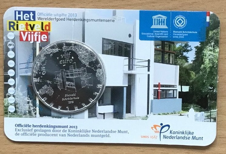 Nederland - 5 euro coincard - Het Rietveld Vijfje, Verzenden, Koning Willem I, Euro's, Setje