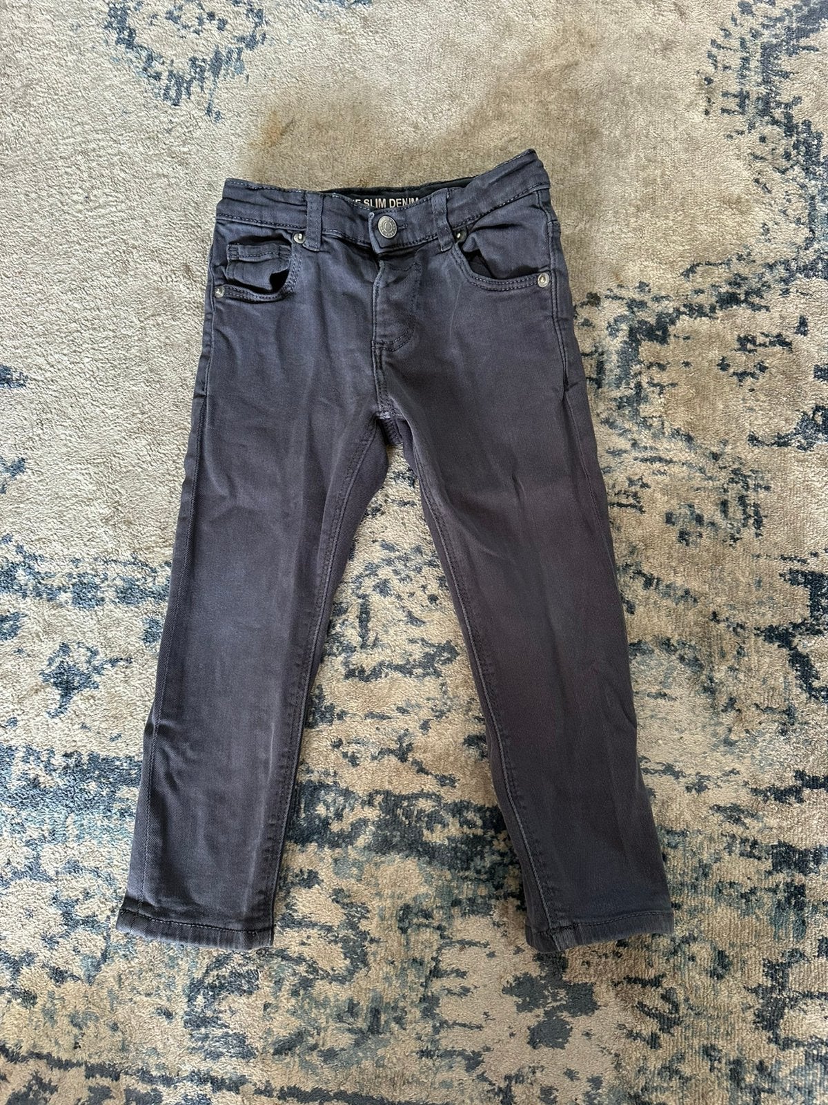 Grijs blauwe skinny jeans / spijkerbroek Zara maat 98, Kinderen en Baby's, Ophalen of Verzenden, Zo goed als nieuw, Jongen, Broek