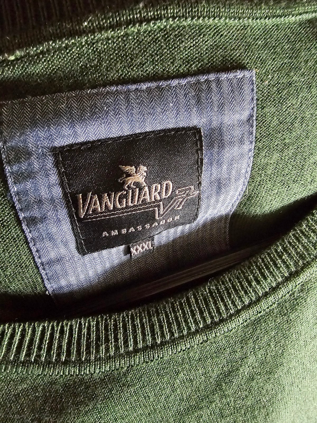 Mooie dunne groene trui van het merk Vanguard xxxl 3xl, Overige maten, Ophalen of Verzenden, Zo goed als nieuw, Vanguard