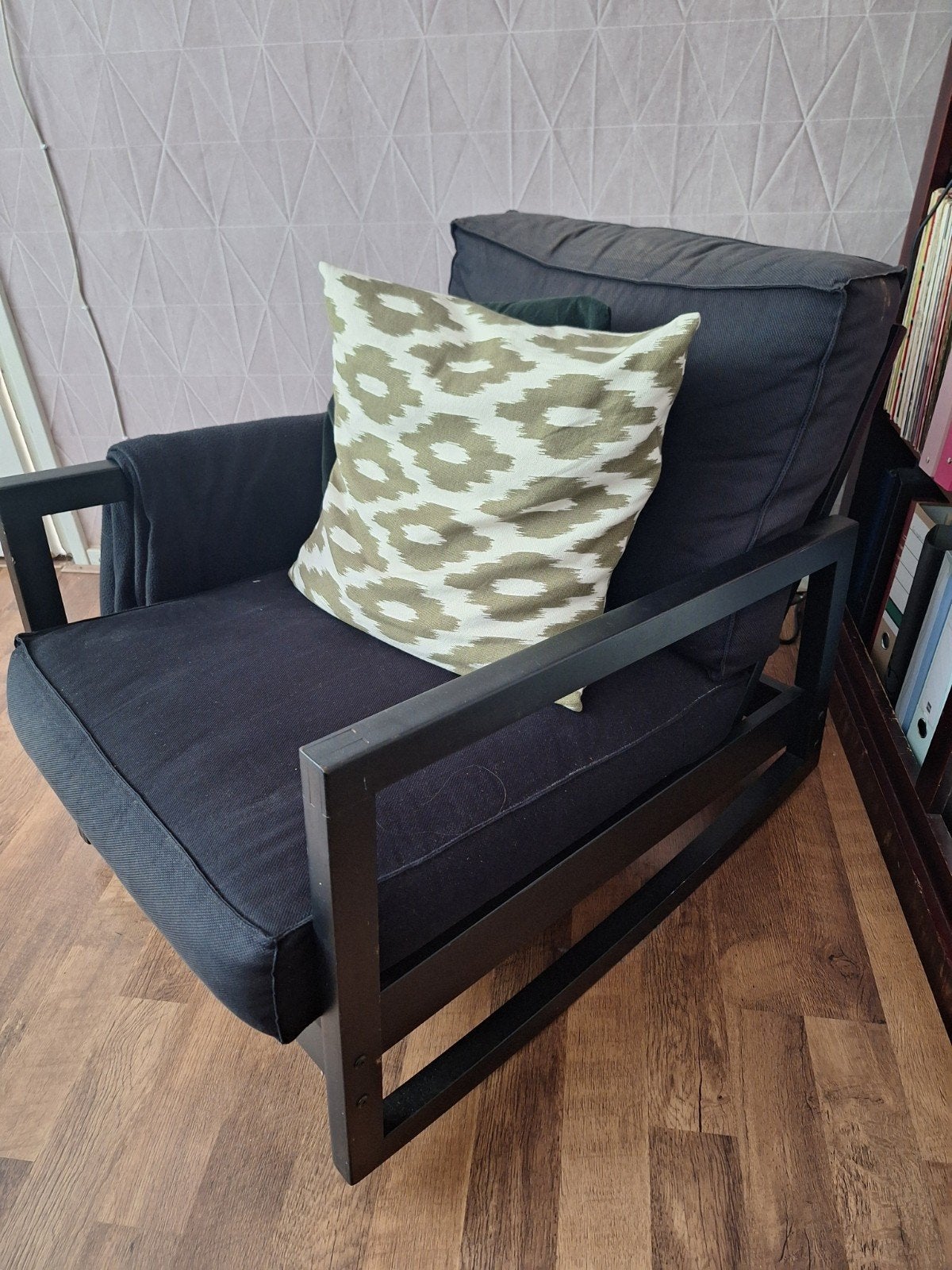 IKEA Schommelstoel/Fauteuil - Zwart, Ophalen, Gebruikt, 75 tot 100 cm, Stof