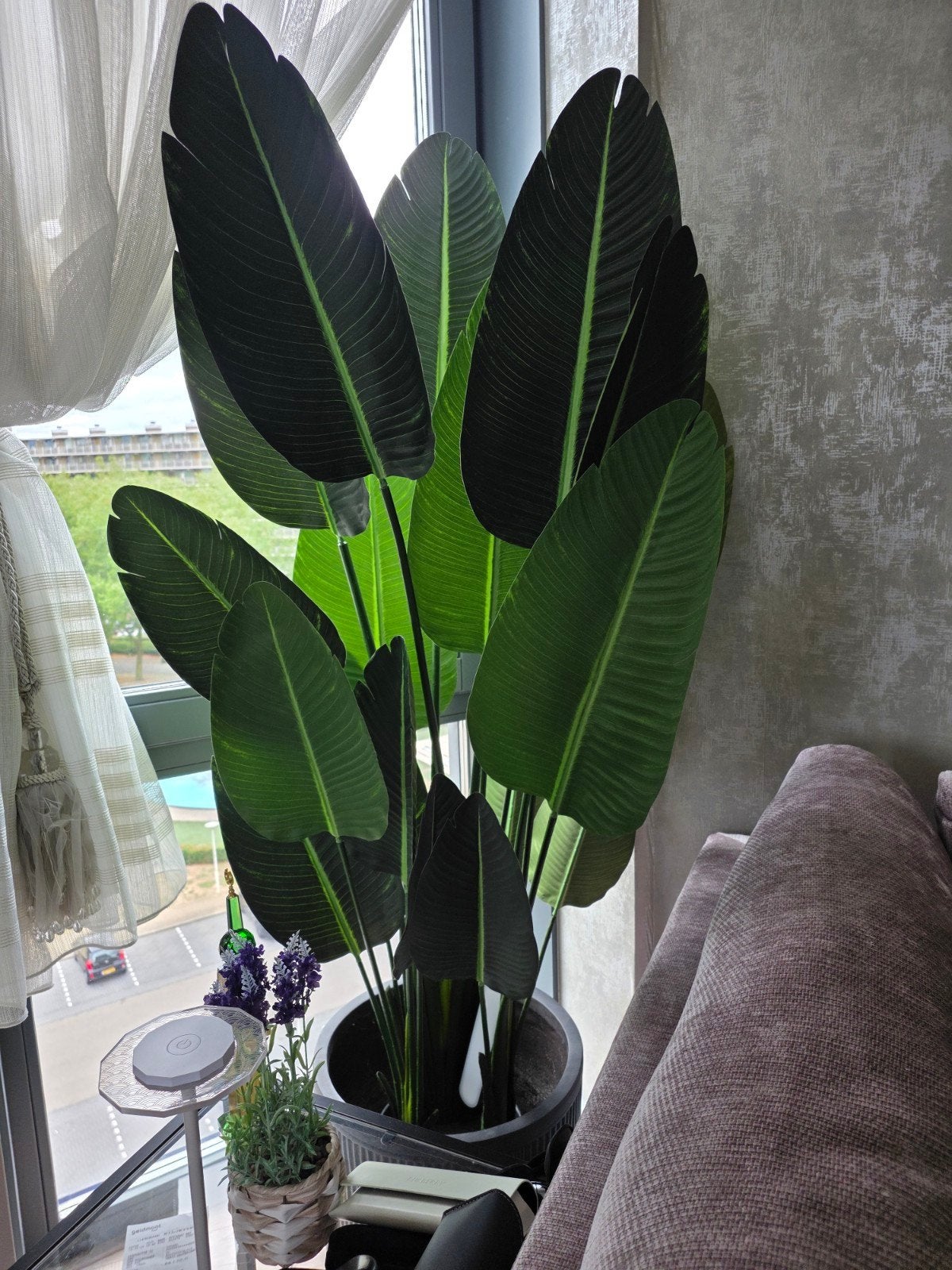 Grote kunstplant Strelitzia, 150 cm hoog, zo goed als nieuw, Binnen, Groen, Kunstplant, Ophalen of Verzenden