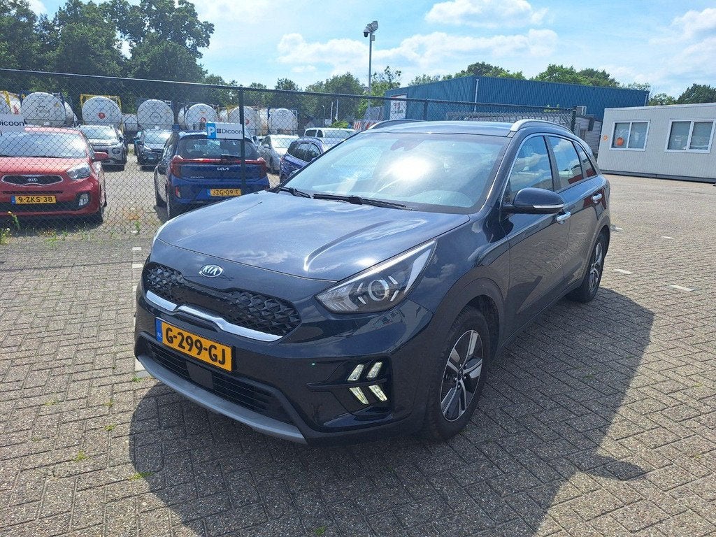 Kia Niro 1.6 GDi Hybrid DynamicLine|1 EIG|KIA DLR ONDERHOUDE, Auto's, Kia, Gebruikt, Euro 6, Automatische klimaatregeling, Blauw