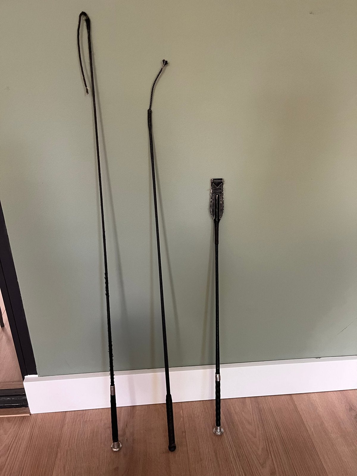 3 zwepen te koop. Spring en dressuur, Dieren en Toebehoren, Ophalen, Gebruikt, Dressuur