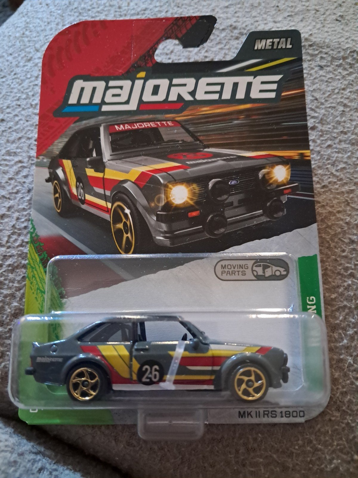 Majorette Ford Escort MK II RS 1800 grijs nieuw in ovp, Ophalen of Verzenden, Nieuw, Auto