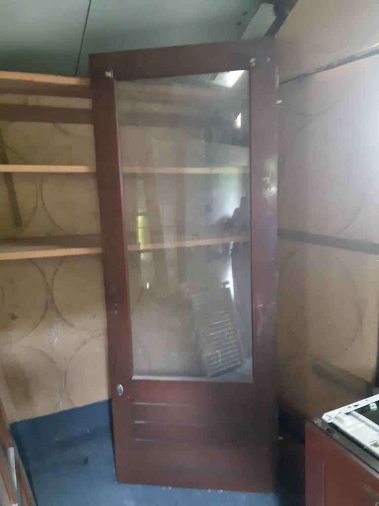 Buitendeur met raam 211 x 83, Ophalen, Gebruikt, 80 tot 100 cm, Buitendeur