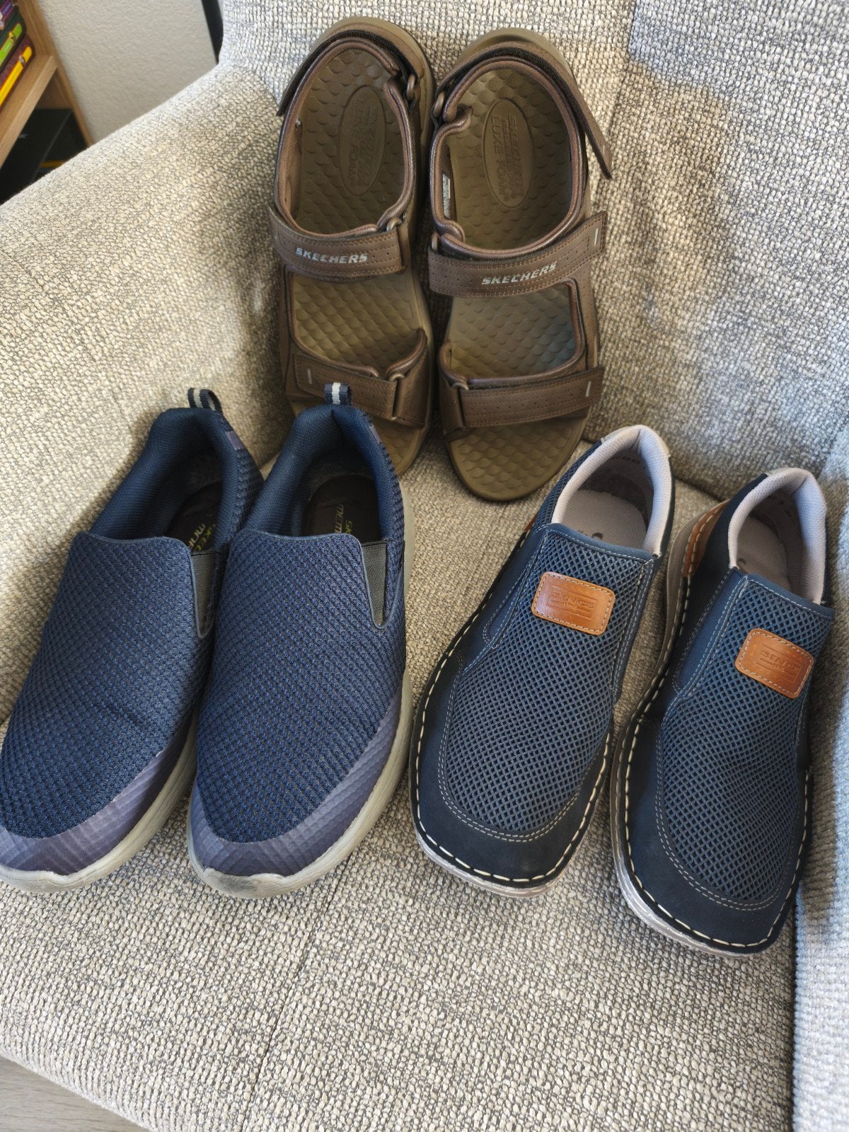 Te koop, 3 paar Heren schoenen, 2X Skechers 1X Rieker., Kleding | Heren, Ophalen, Zo goed als nieuw, Loafers