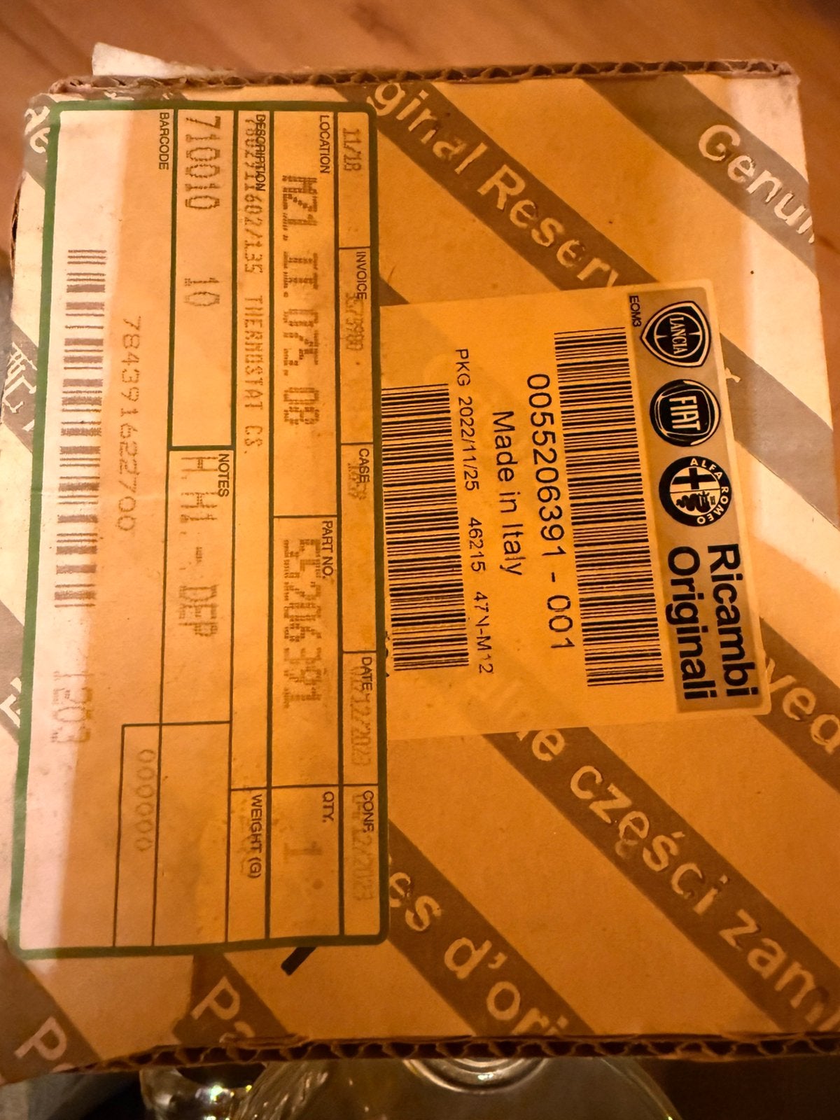 Koelvloeistofthermostaat origineel OEM 55206391, Auto diversen, Ophalen of Verzenden, Nieuw
