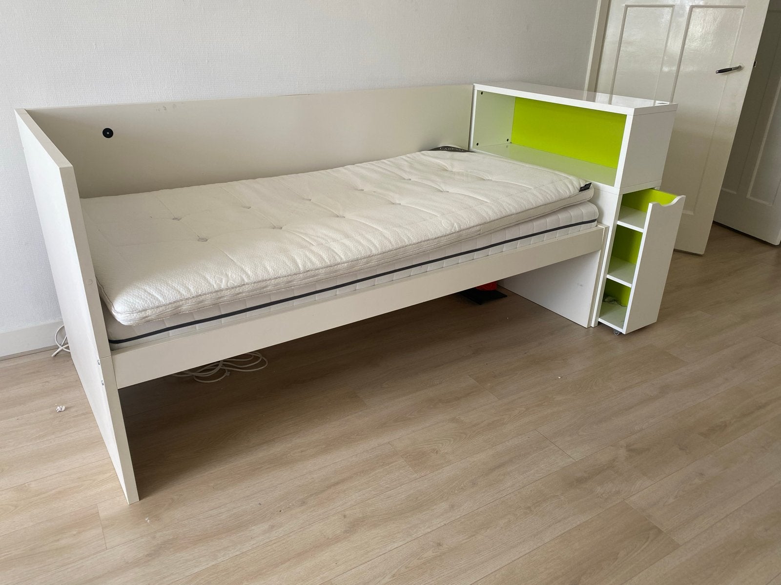 IKEA Släkt bed met matras - lekker tukken!, Ophalen, 90 cm, Eenpersoons, Wit