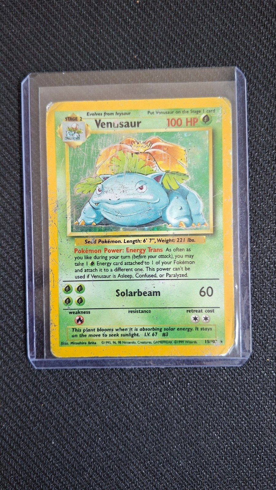 Venusaur base set, Ophalen of Verzenden, Gebruikt, Losse kaart