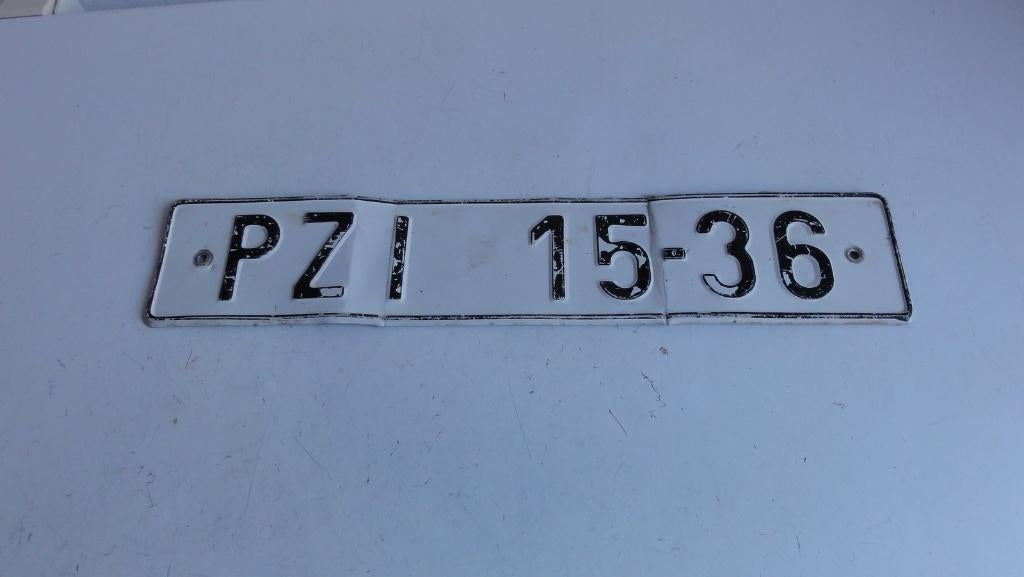 Nummerbord, oud nummerbord Pilzen Tsjechie PZI 15- 36, Ophalen of Verzenden