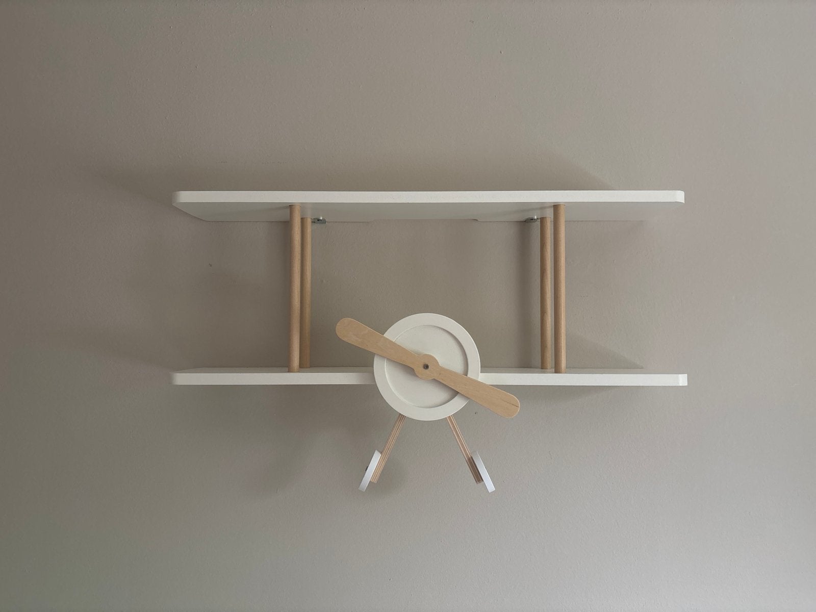 Vliegtuig wandplank voor kinderkamer, Overige merken, Ophalen of Verzenden, Zo goed als nieuw, Wit