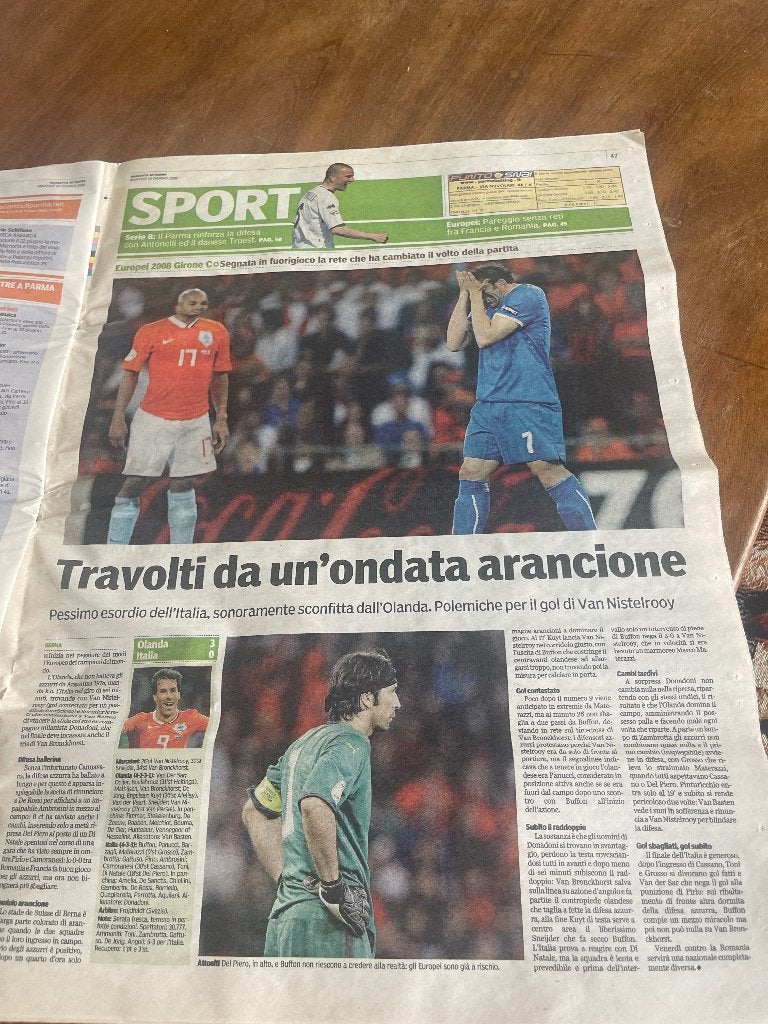 Voetbal 2008 Italiaanse krant, Ophalen of Verzenden, Zo goed als nieuw, Overige binnenlandse clubs