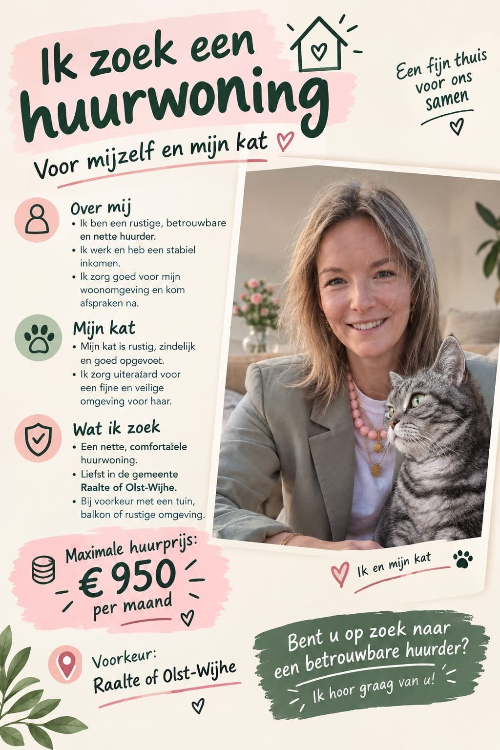 huurwoning gezocht!