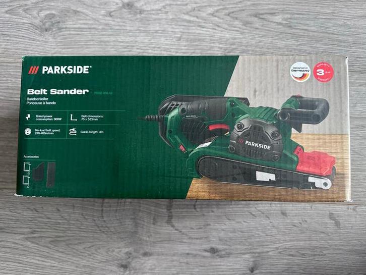 Parkside Bandschuurmachine PBSD 900 A1 - Nieuw in doos, Verzenden, Nieuw, 600 tot 1200 watt, Bandschuurmachine