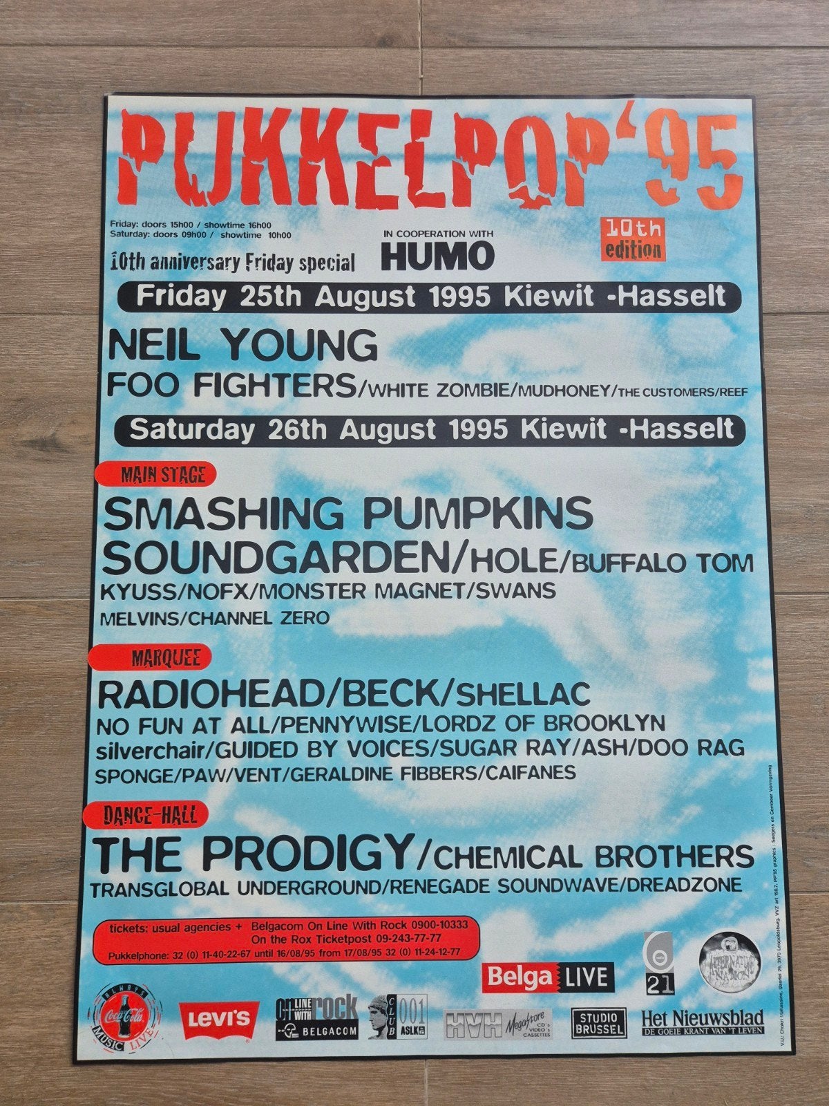 Poster Pukkelpop 1996, Ophalen of Verzenden, Zo goed als nieuw, Muziek