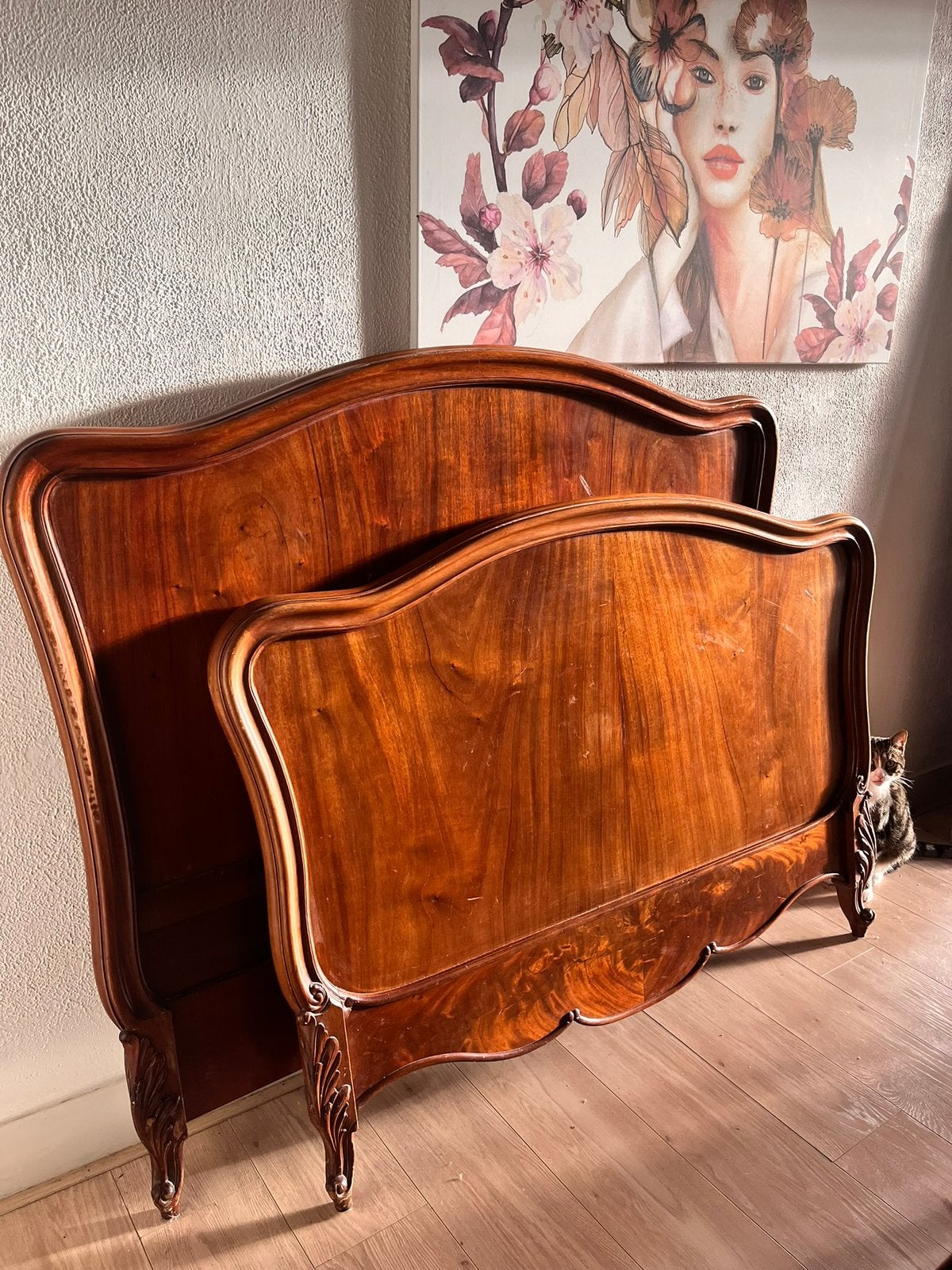 Prachtig vintage antiek twijfelaar bed, Ophalen of Verzenden