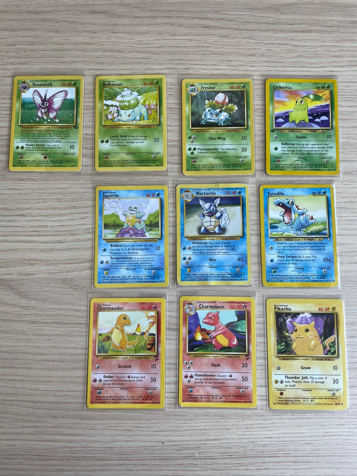 Setje basis vintage Pokémon kaarten, Ophalen of Verzenden, Zo goed als nieuw, Meerdere kaarten