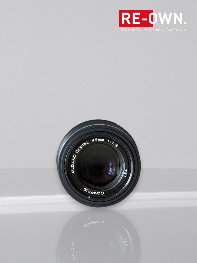 Olympus M.Zuiko Digital ED 45mm f/1.8 (doos + garantie), Autofocus, 45 mm, Micro Four Thirds, Zo goed als nieuw