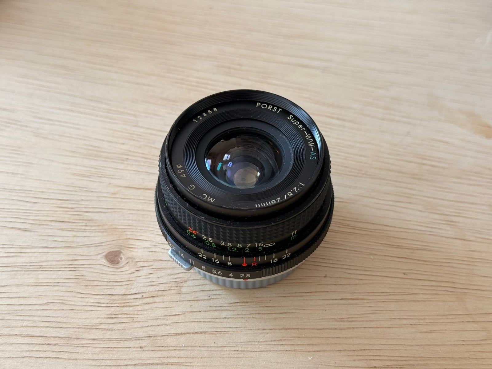 Porst Super-WW-AS 1:2.8/28mm MC G 49mm wide angle lens, Audio, Tv en Foto, Fotografie | Lenzen en Objectieven, Overige merken