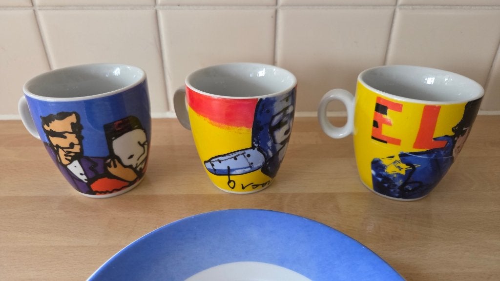 kopjes Herman Brood, Huis en Inrichting, Keuken | Servies, Overige merken, Ophalen of Verzenden, Zo goed als nieuw, Overige stijlen