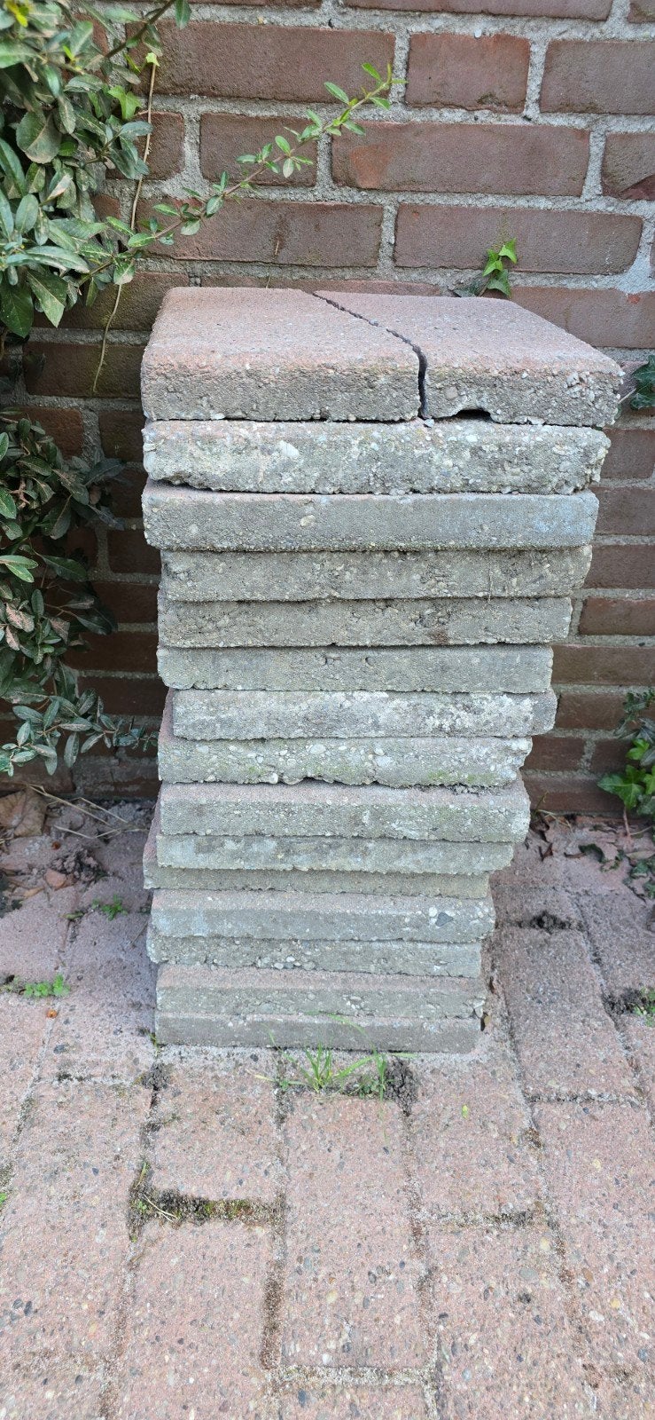 (stoep)tegels over, Tuin en Terras, Ophalen, Gebruikt, Beton, Terrastegels