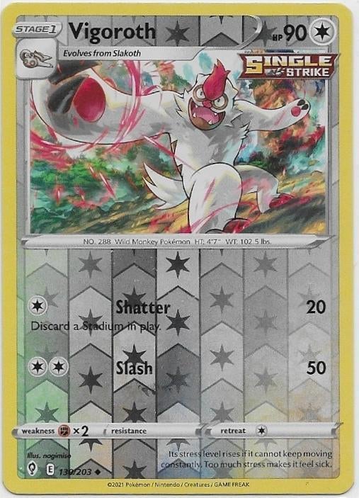 Evolving Skies,  Vigoroth [reverse] 130/203, Verzenden, Nieuw, Losse kaart