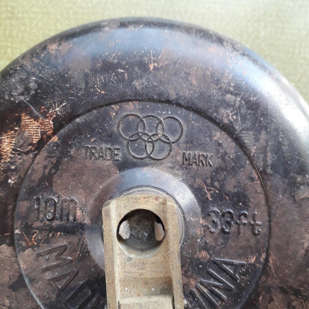 Antike Bacalite meetlint landmeter 10 meter 33FT made China, Antiek en Kunst, Ophalen
