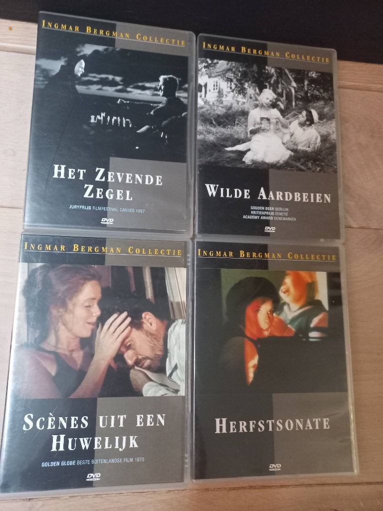 4x Ingmar Bergman DVD Zevende Zegel Wilde Aardbeien Scenes.., Cd's en Dvd's, Scandinavië, Drama, Alle leeftijden, Ophalen of Verzenden