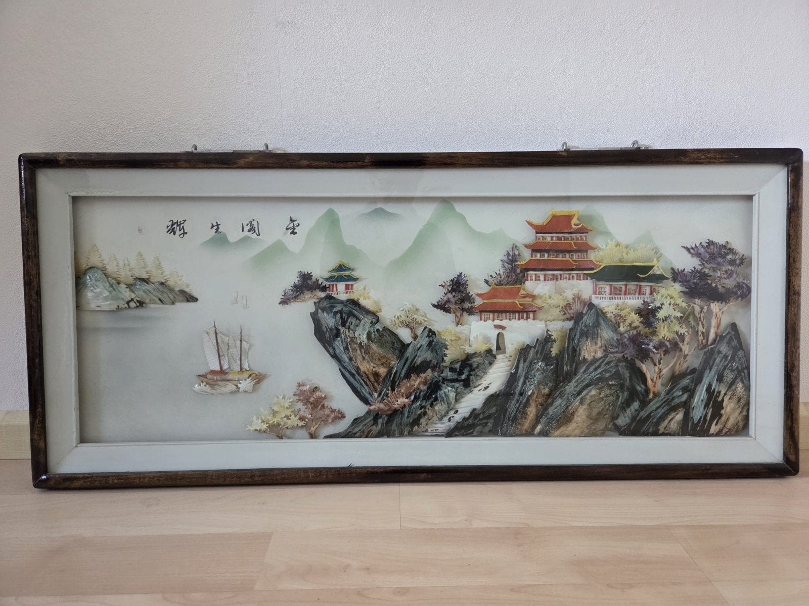 Chinees 3D schelpenkunst schilderij, Antiek en Kunst, Ophalen