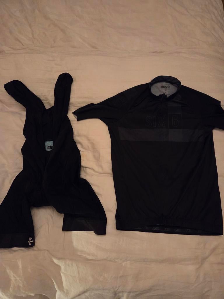 AGU Six6 Fietskleding Set - Shirt en Broek Maat L, Fietsen en Brommers, Fietsaccessoires | Fietskleding, Heren, Ophalen of Verzenden
