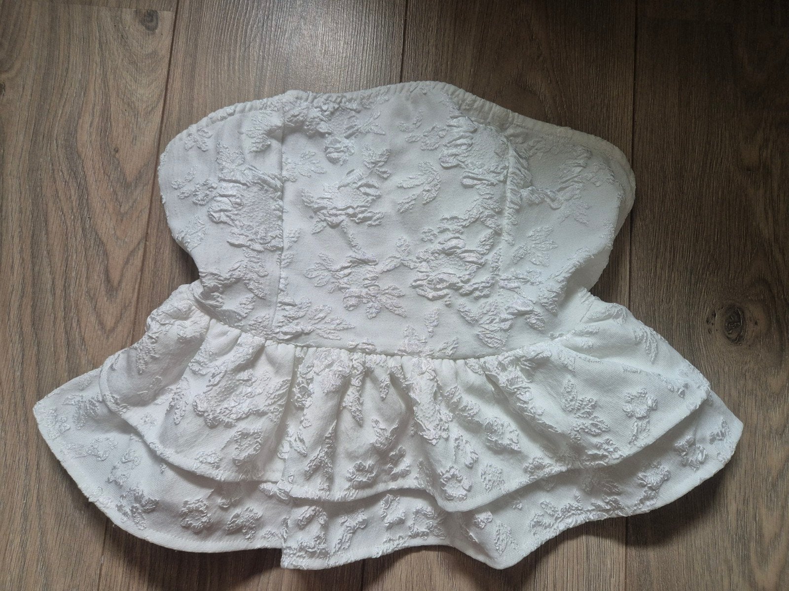 Mooie witte bustier stroken topje, Kleding | Dames, Wit, Ophalen of Verzenden, Zo goed als nieuw, Maat 36 (S)