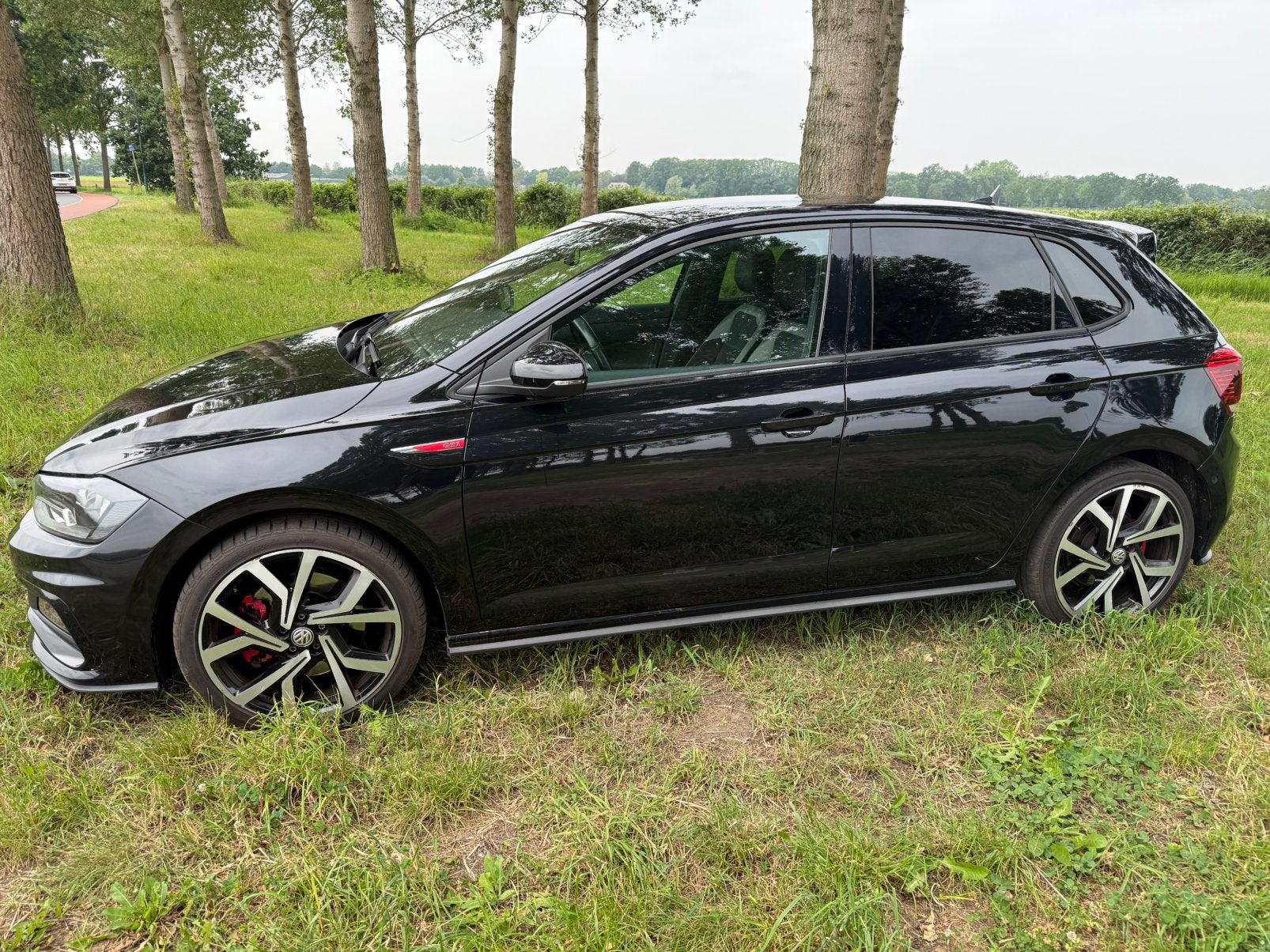 Volkswagen Polo 2.0 TSI 200pk 6-DSG 2019 Zwart, 4 cilinders, 1984 cc, Alcantara, Zwart