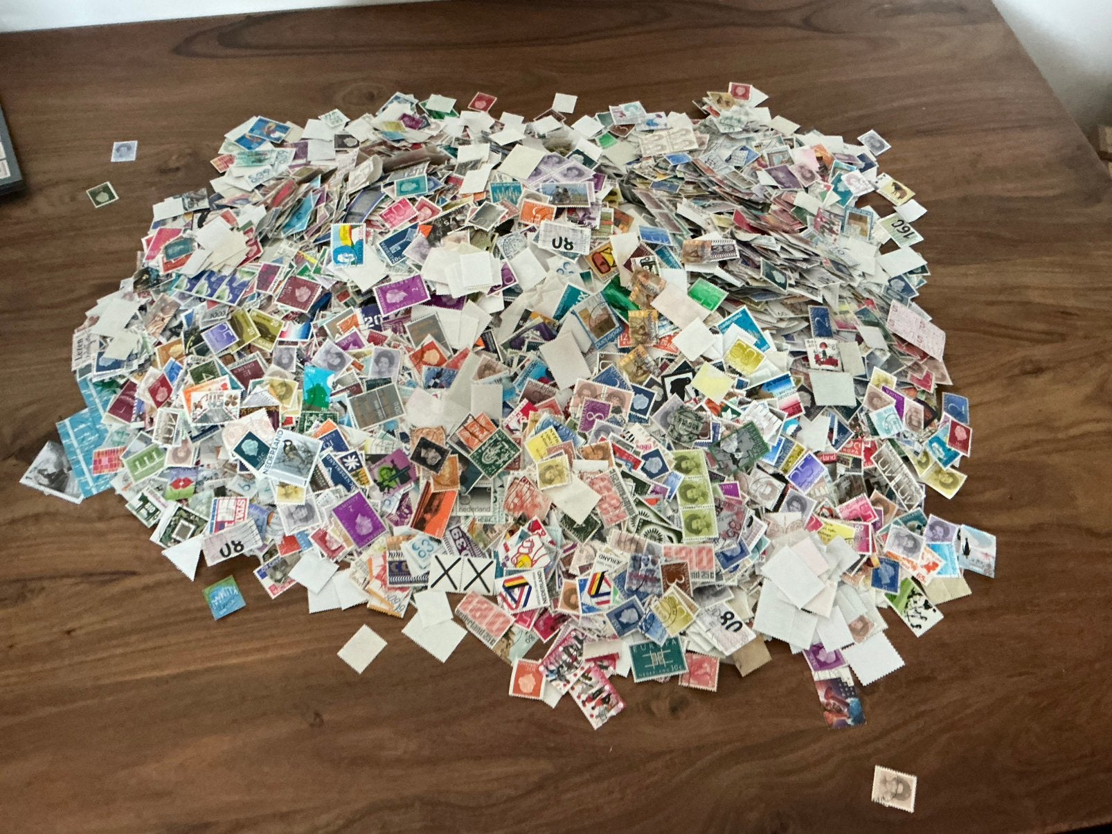 Doos vol afgeweekte postzegelsnederlands, Ophalen of Verzenden