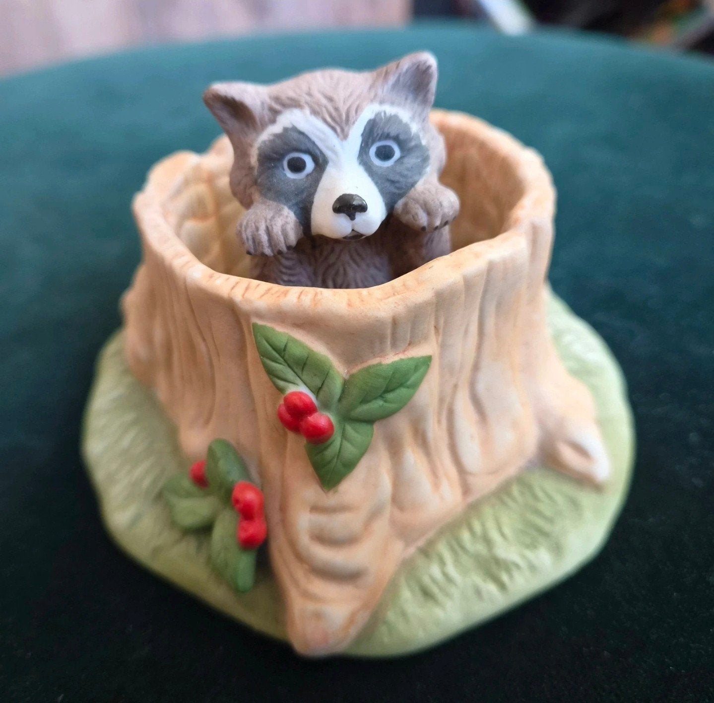 Franklin Porcelain Woodland Surprises Wasbeer Beeldje, Verzamelen, Dierenverzamelingen, Ophalen of Verzenden