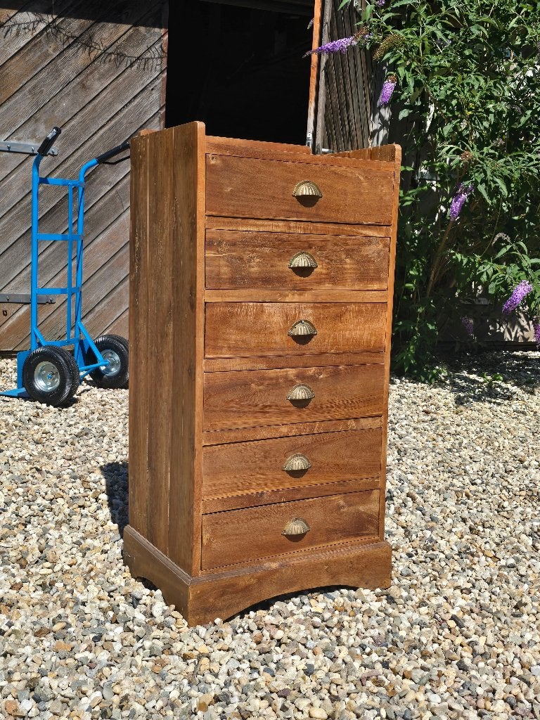 Houten kastje met 6 lades, Huis en Inrichting, Ophalen, Minder dan 50 cm, Gebruikt, 5 laden of meer