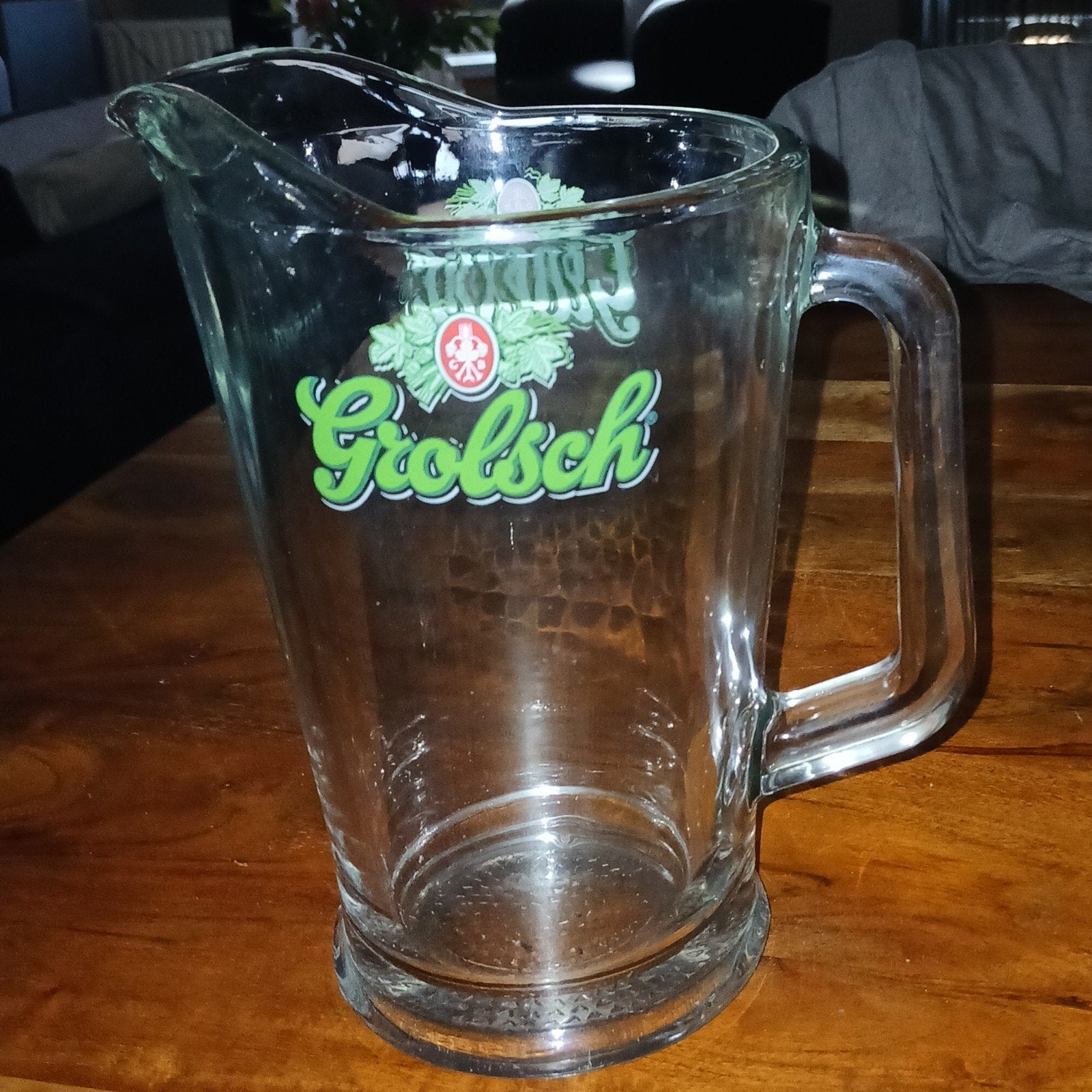 GROTE GROLSH GLAZEN BIER KAN, Verzamelen, Ophalen of Verzenden, Nieuw, Glas of Glazen, Grolsch