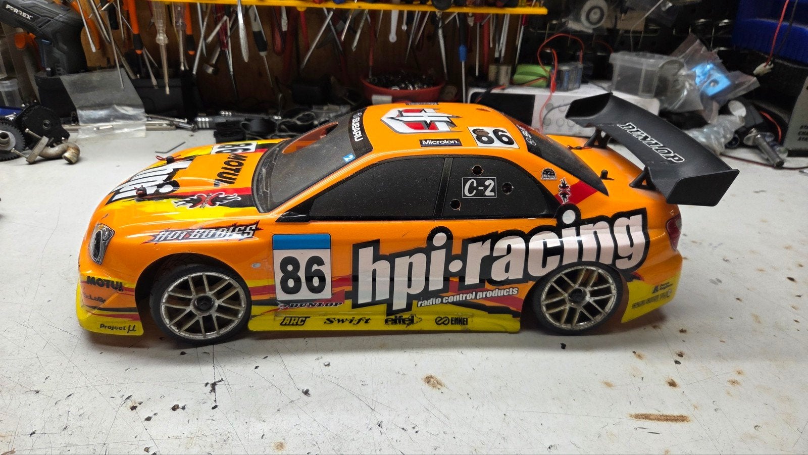 Te koop mooie hpi rs 4, Gebruikt, Ophalen of Verzenden, Schaal 1:10, Auto onroad