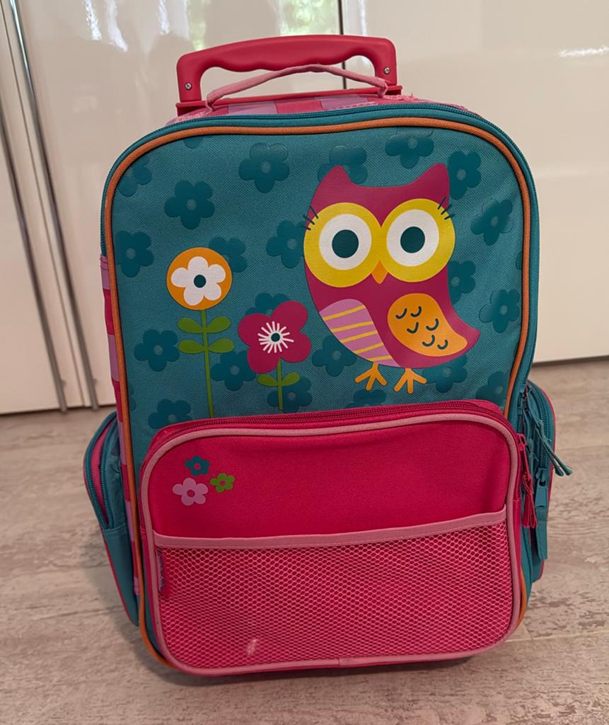 Vrolijke Kinderkoffer Uil - Met Wieltjes & Uitschuifbare Hen, Gebruikt, 25 tot 40 cm, 30 tot 45 cm, Ophalen