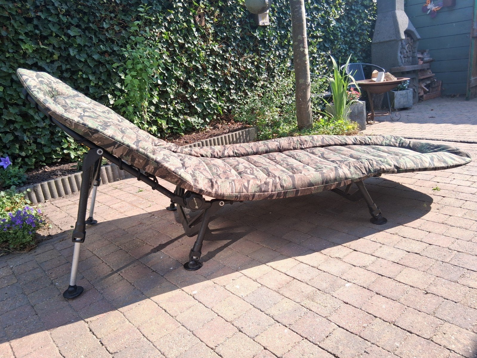 Heavy duty ligbed, Ophalen of Verzenden, Zo goed als nieuw, Aluminium, Verstelbaar