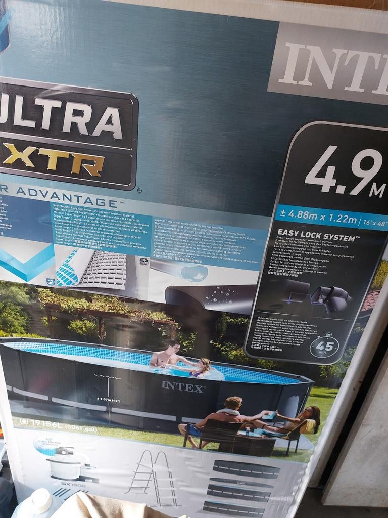 Intex zwembad rond 4.88 x 1.22, Tuin en Terras, Zwembaden, Gebruikt, Rond, 300 cm of meer, Ophalen